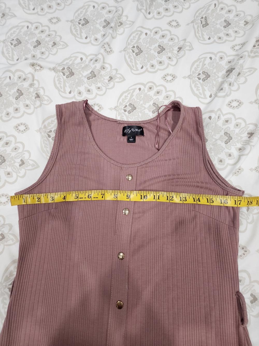 Say What? Mauve Ribbed Button-Front Midi Dress - Picture 4 of 8